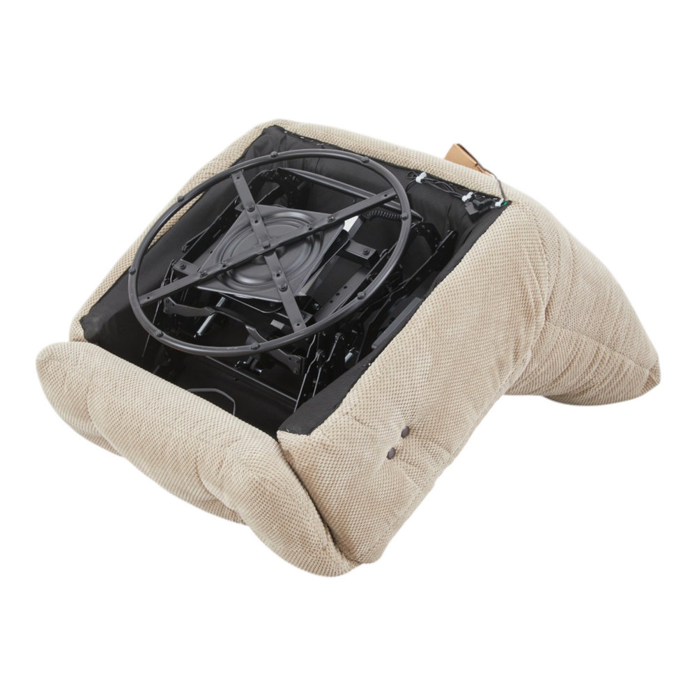 Fauteuil relax tissu argile