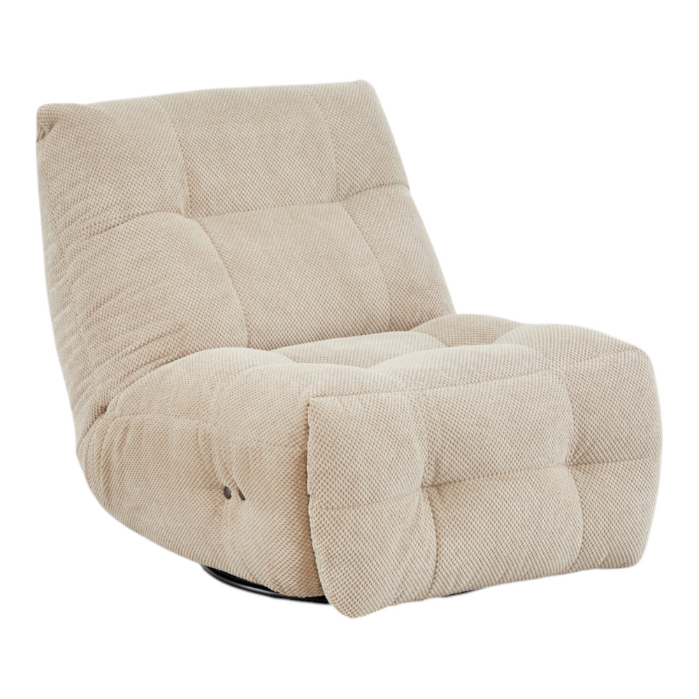 Fauteuil relax tissu argile