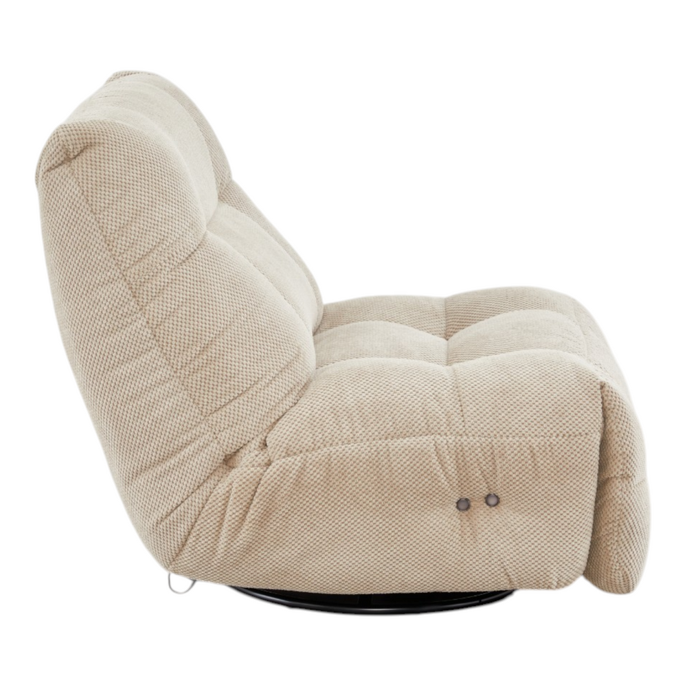 Fauteuil relax tissu argile
