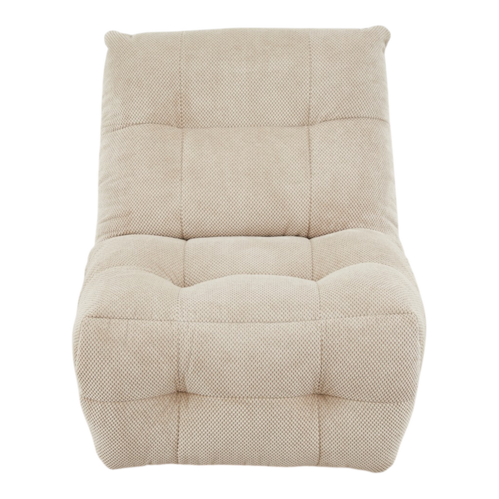 Fauteuil relax tissu argile