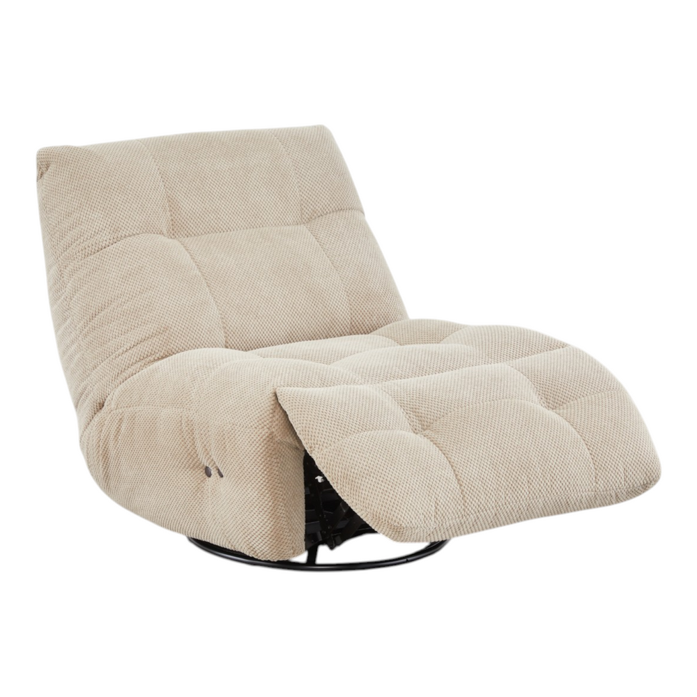 Fauteuil relax tissu argile