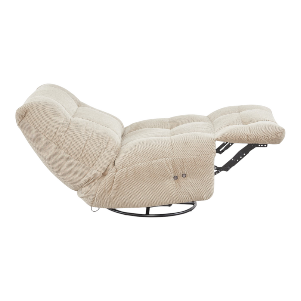 Fauteuil relax tissu argile