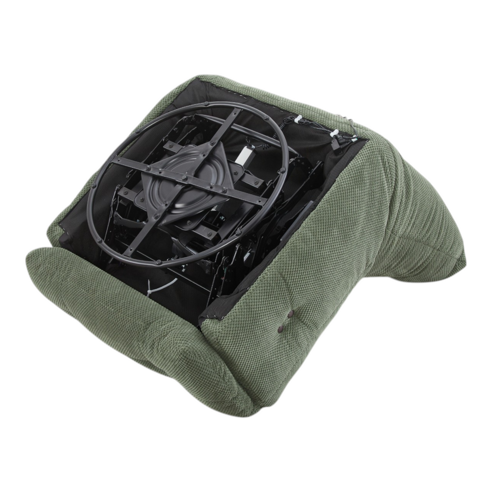 Fauteuil relax tissu vert foncé