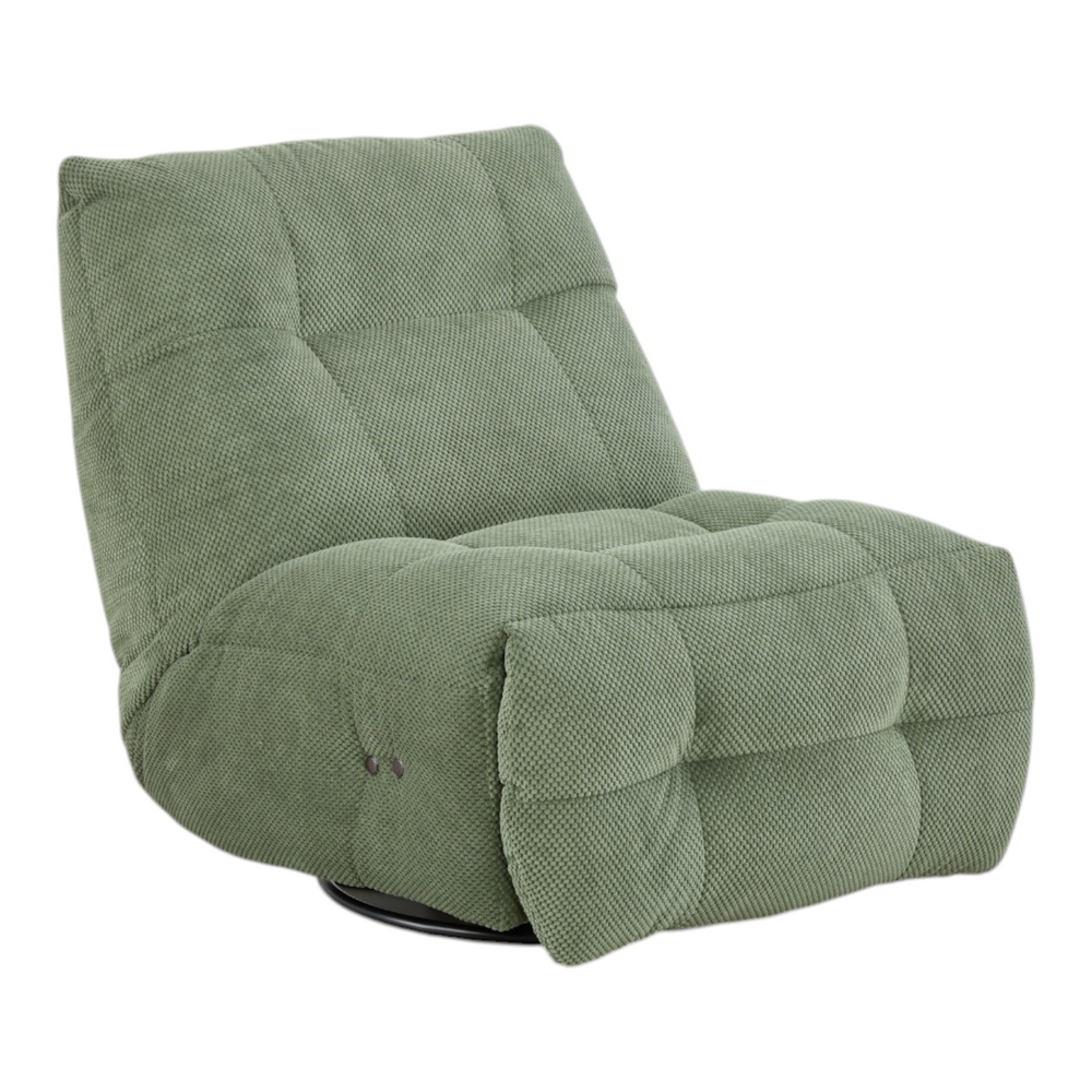 Fauteuil relax tissu vert foncé