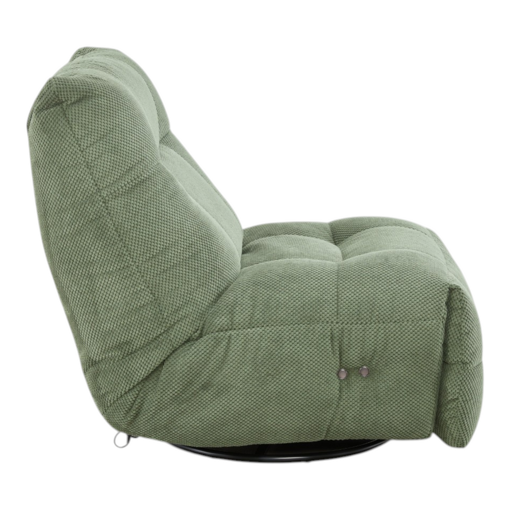 Fauteuil relax tissu vert foncé