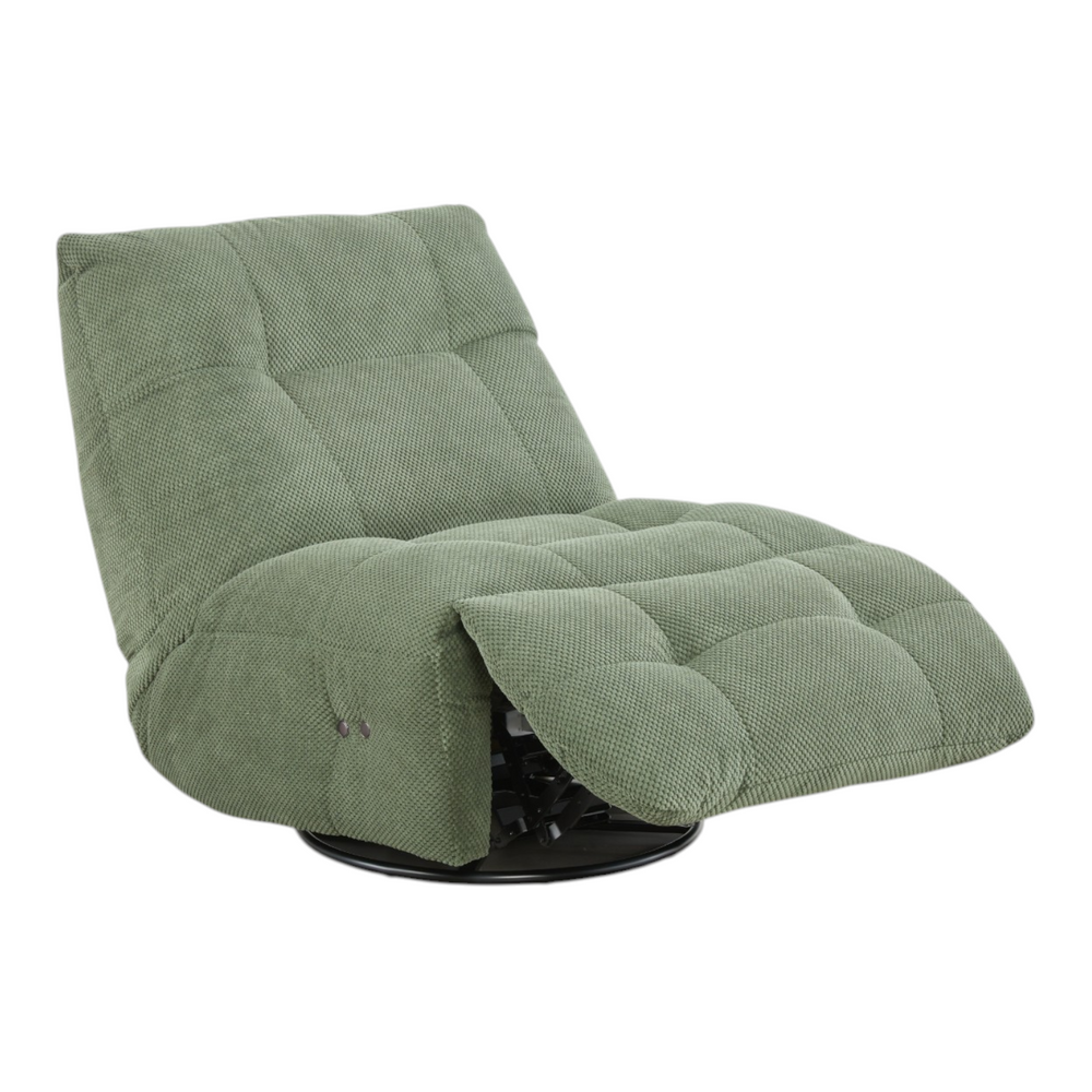 Fauteuil relax tissu vert foncé
