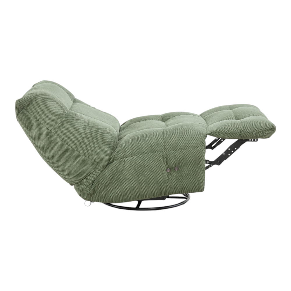 Fauteuil relax tissu vert foncé