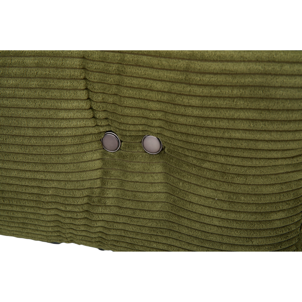 Fauteuil relax velours côtelé vert