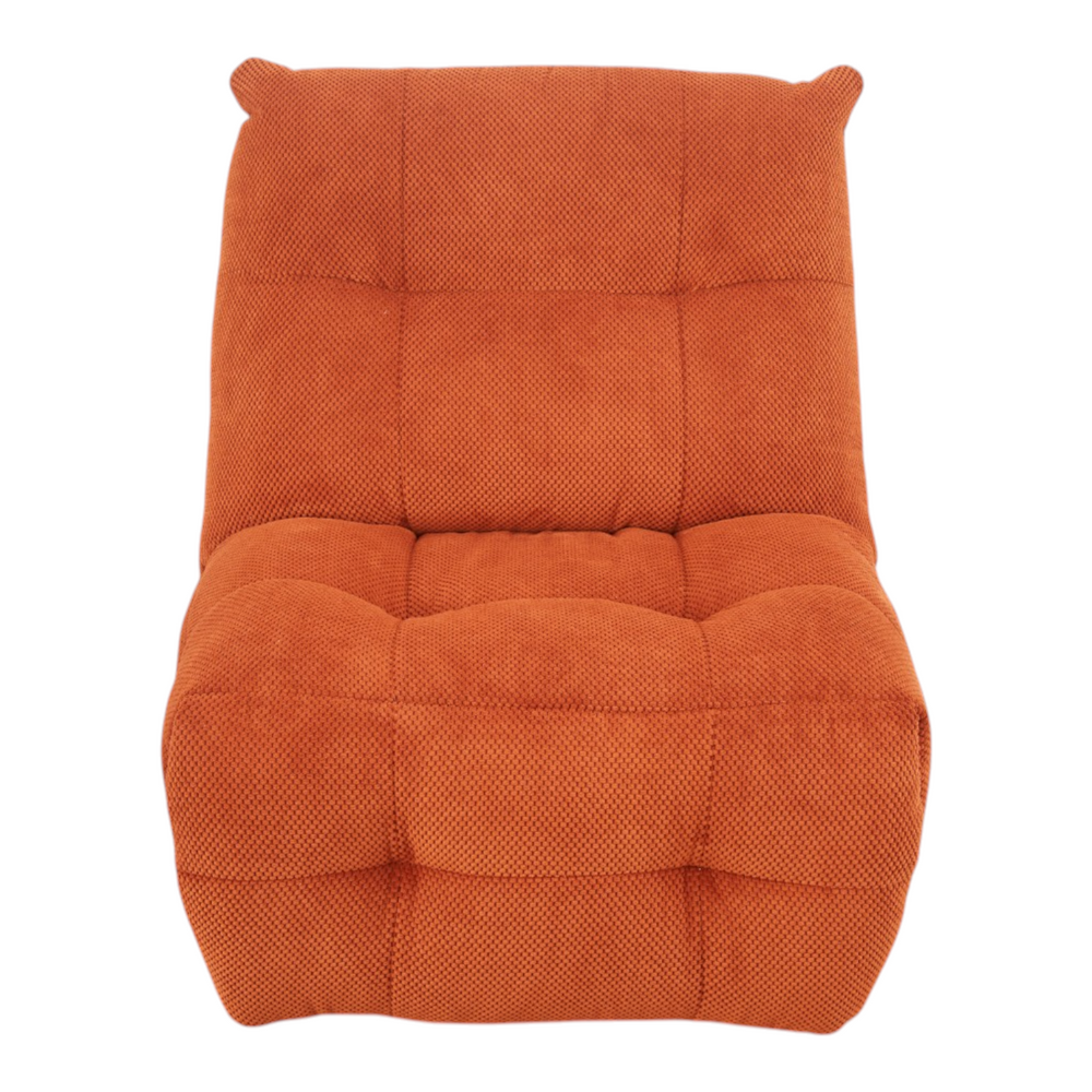 Fauteuil relax tissu terracotta