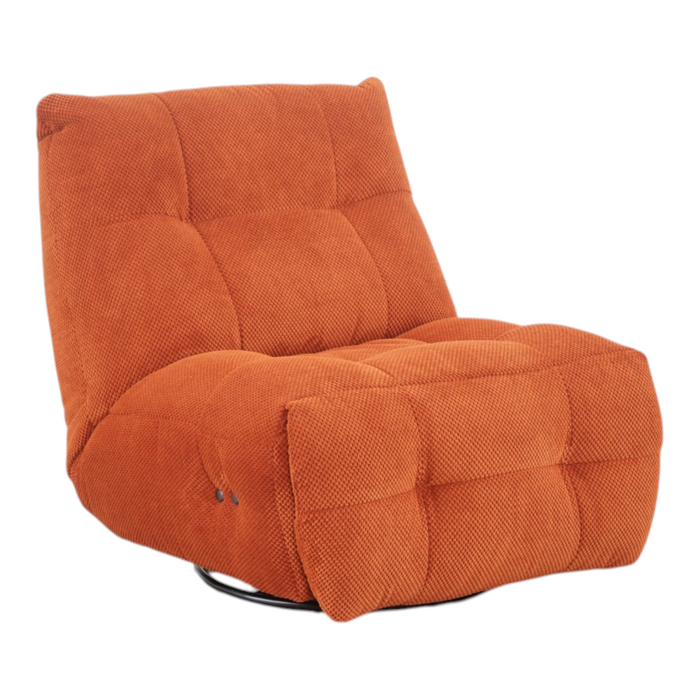 Fauteuil relax tissu terracotta