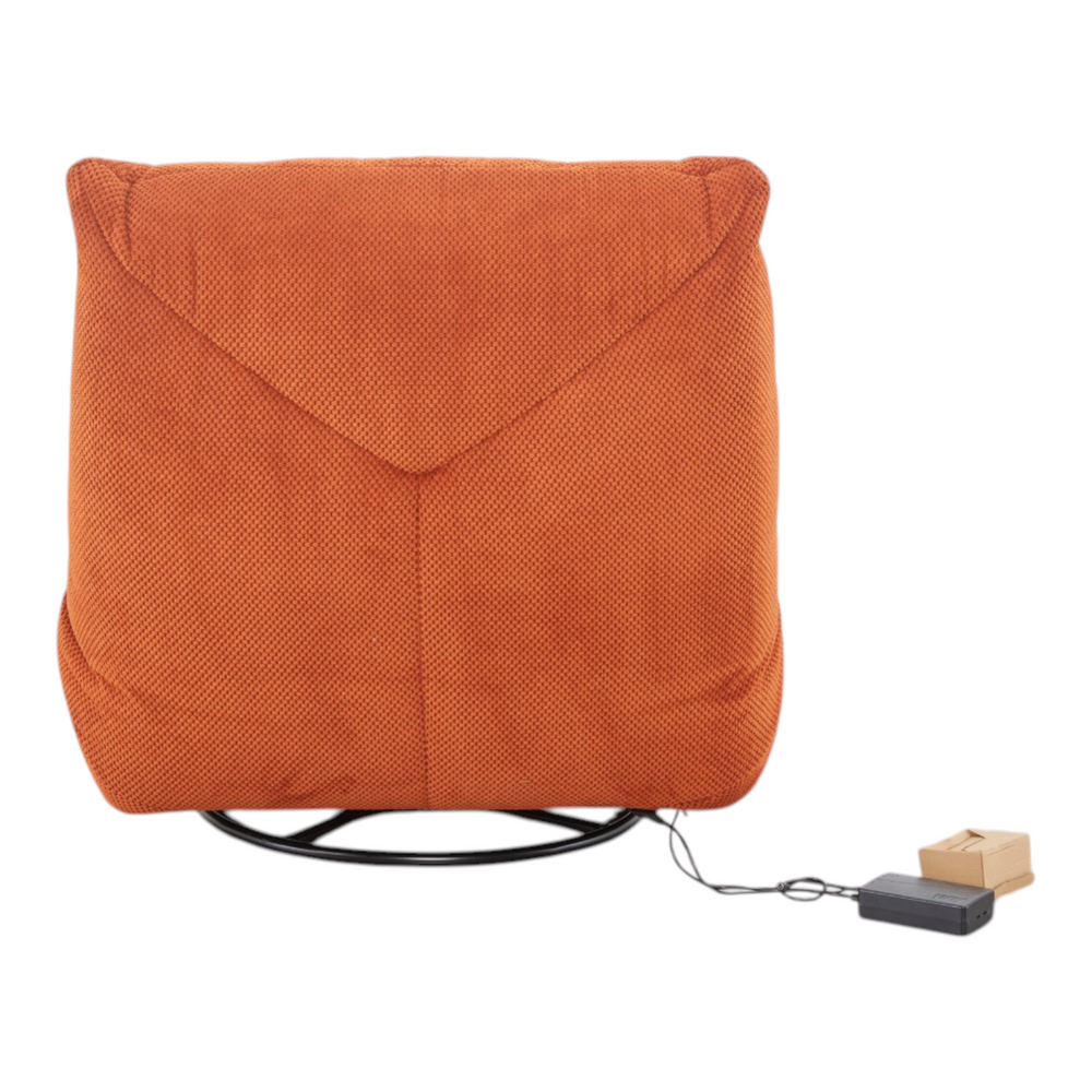 Fauteuil relax tissu terracotta