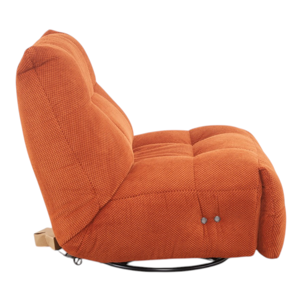 Fauteuil relax tissu terracotta
