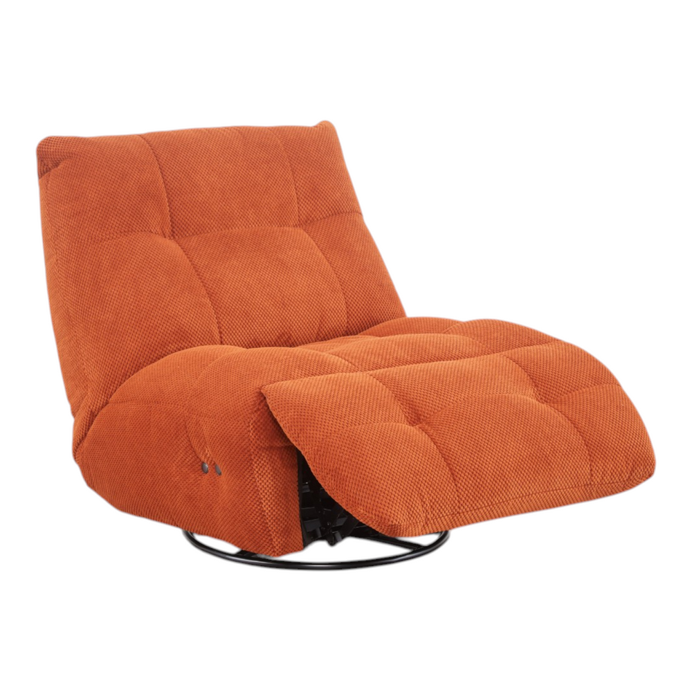 Fauteuil relax tissu terracotta