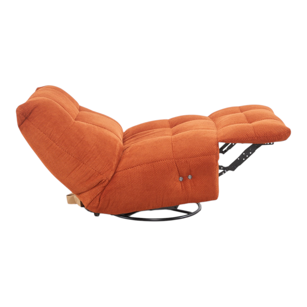 Fauteuil relax tissu terracotta