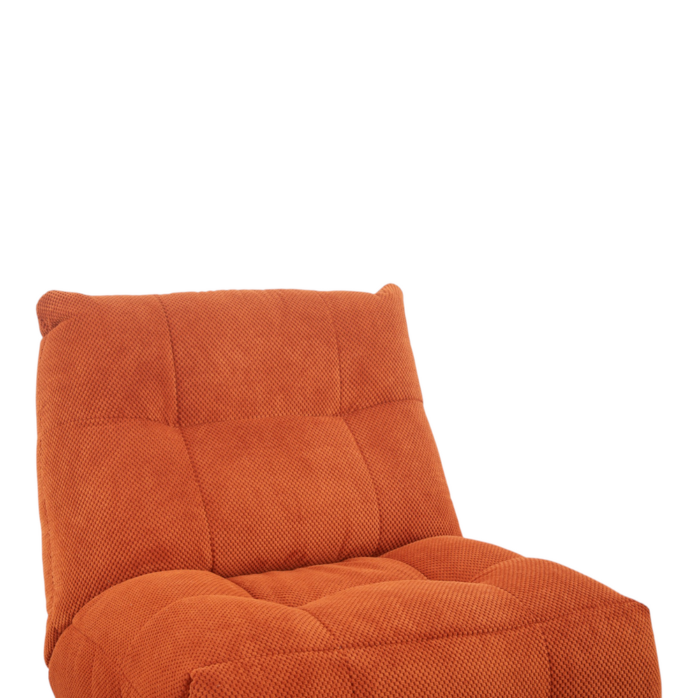 Fauteuil relax tissu terracotta