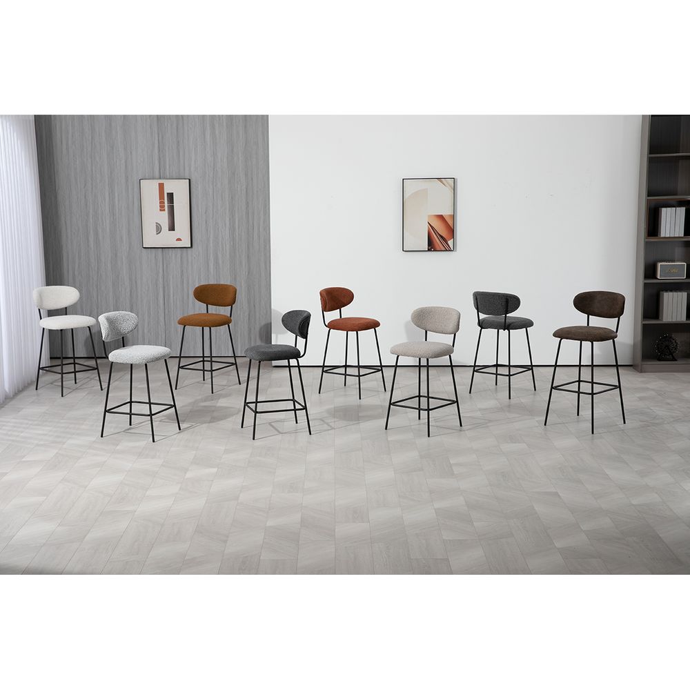 Chaise snack en tissu terracotta