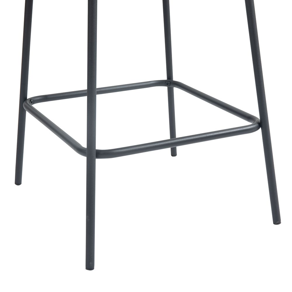 Chaise snack en tissu gris fonce