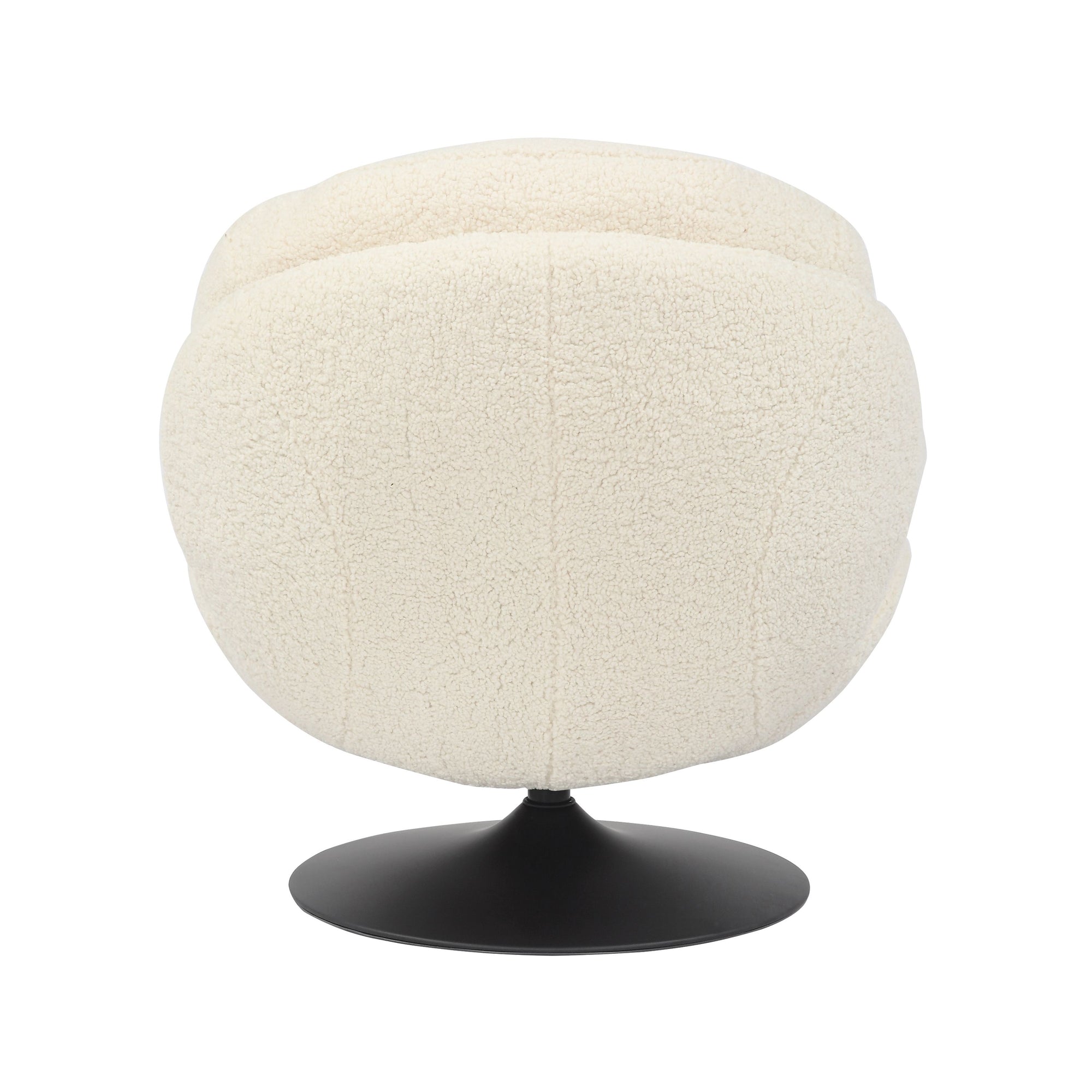 Fauteuil pivotant en tissu bouclette edith Couleur ocre Atmosphera | La Redoute Fauteuil pivotant en tissu bouclette edith Couleur ocre Atmosphera | La Redoute