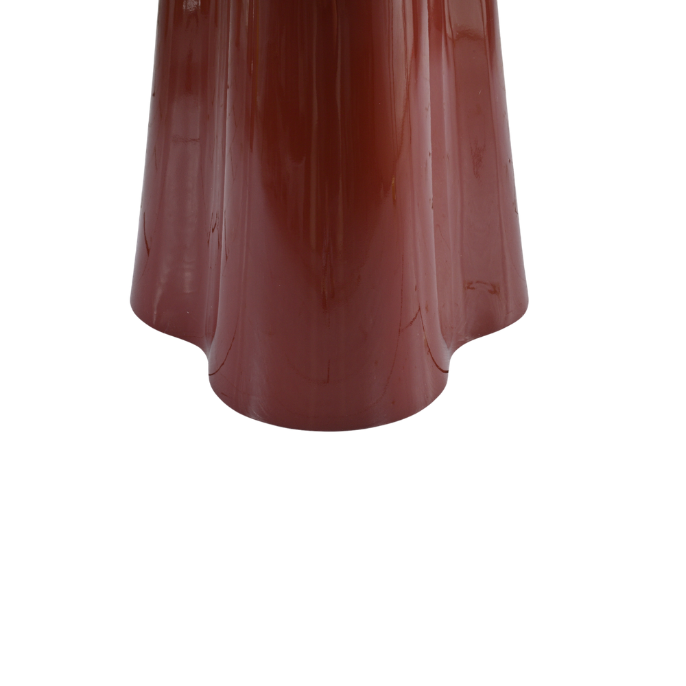 Table basse D60 en verre rouge brillant