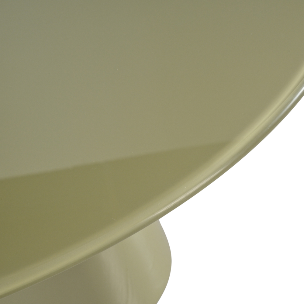 Table basse D80 en verre vert de gris brillant
