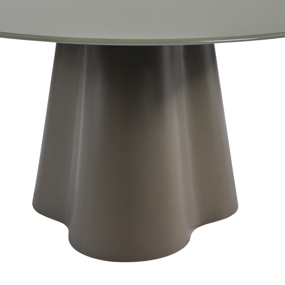 Table basse D80 en verre vert mat