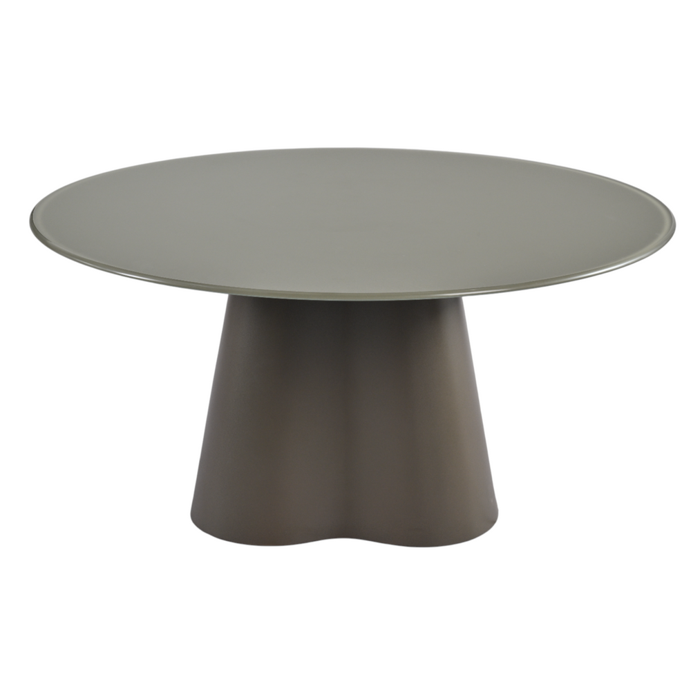 Table basse D80 en verre vert mat
