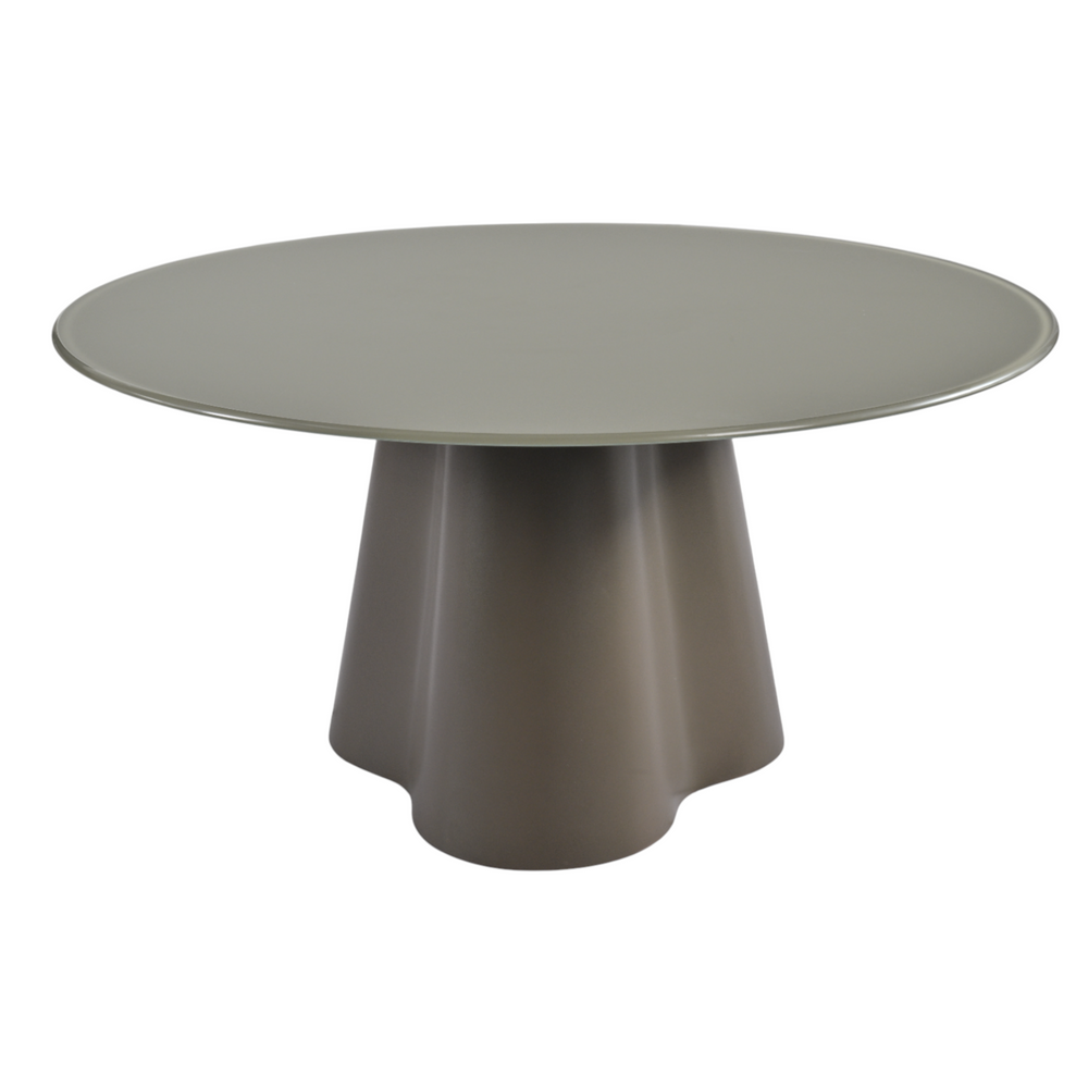 Table basse D80 en verre vert mat