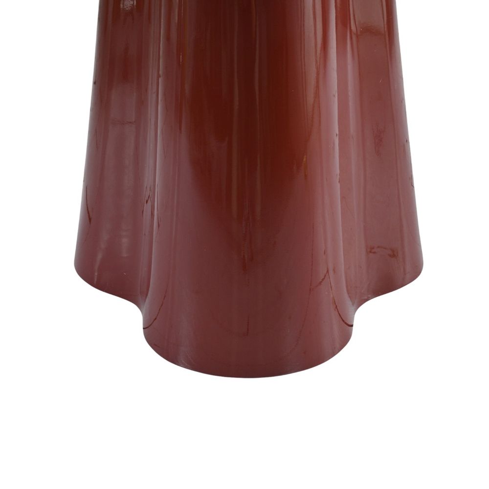 Table repas D120 en verre rouge brillant