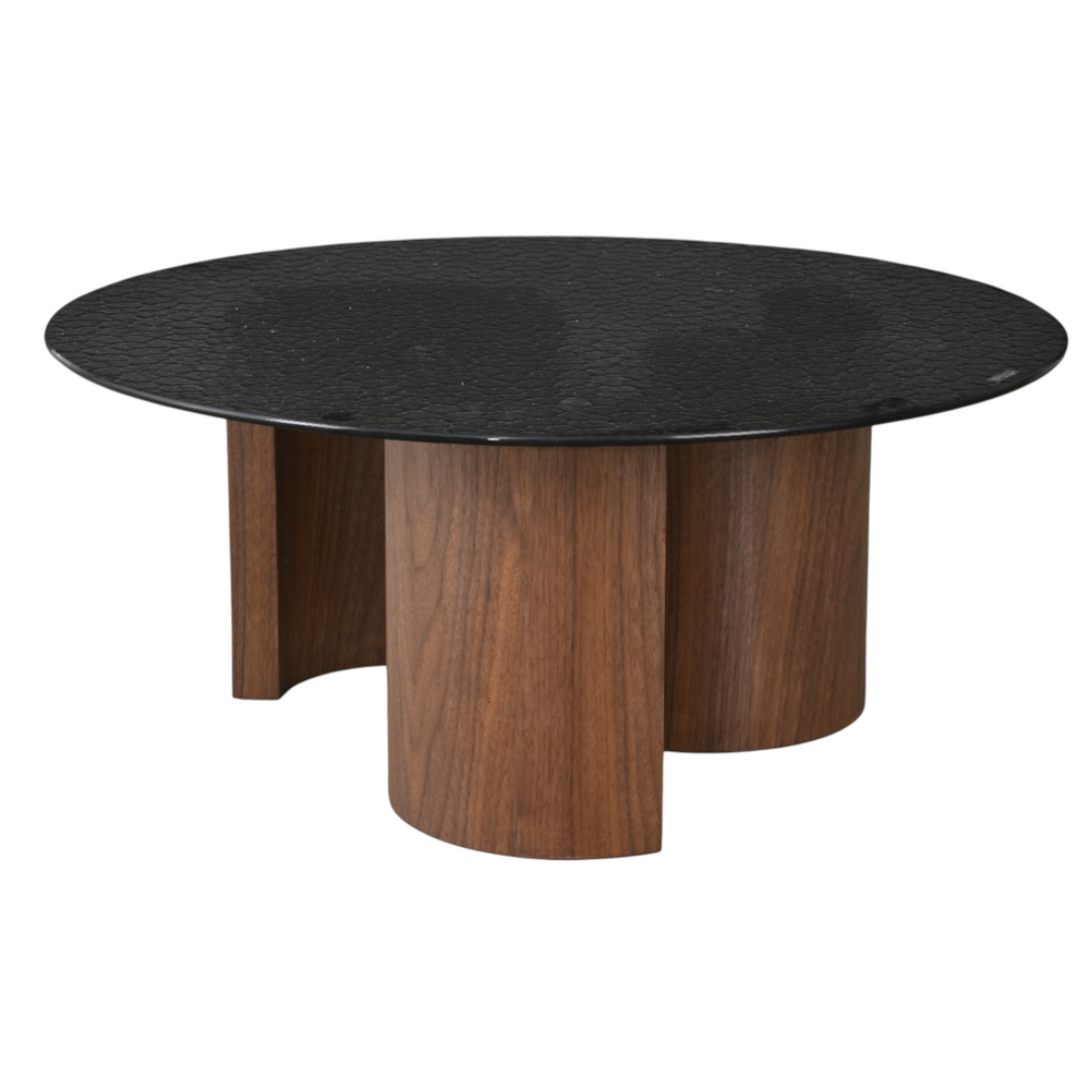 Table basse 80 cm en verre fumé