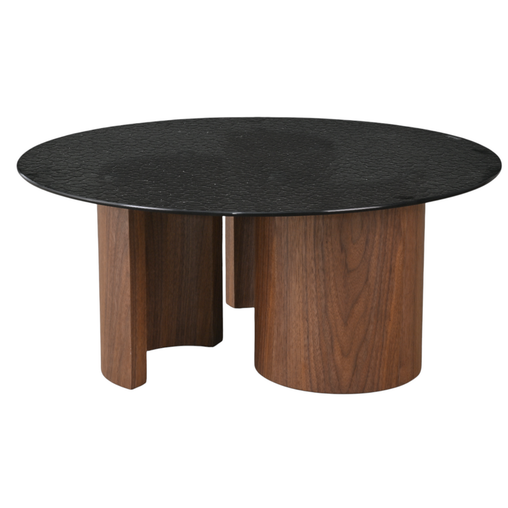 Table basse 80 cm en verre fumé