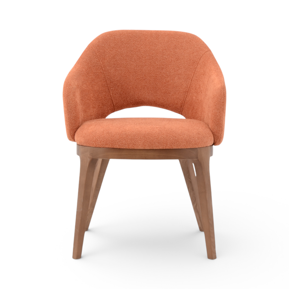 Chaise repas tissu orange