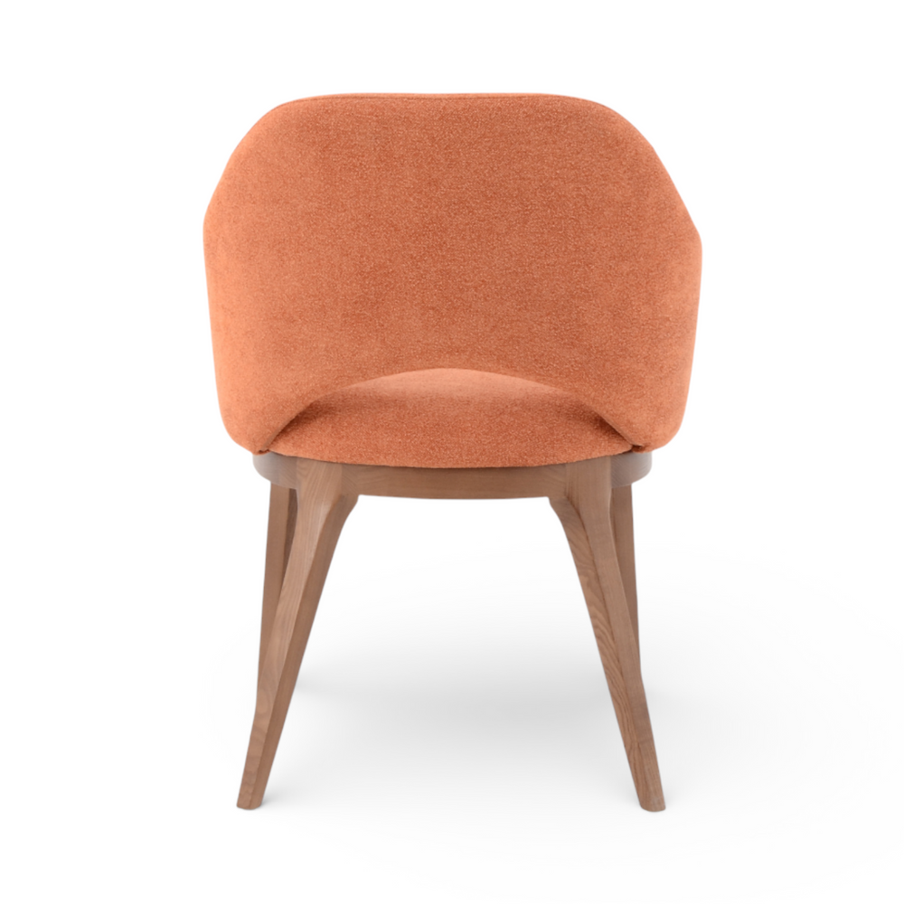Chaise repas tissu orange