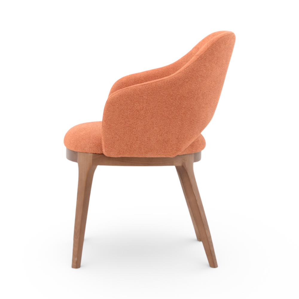 Chaise repas tissu orange