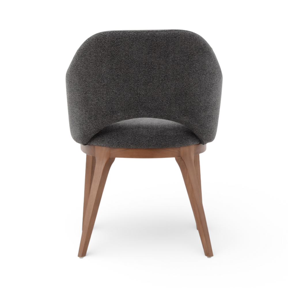 Chaise repas tissu gris fonce