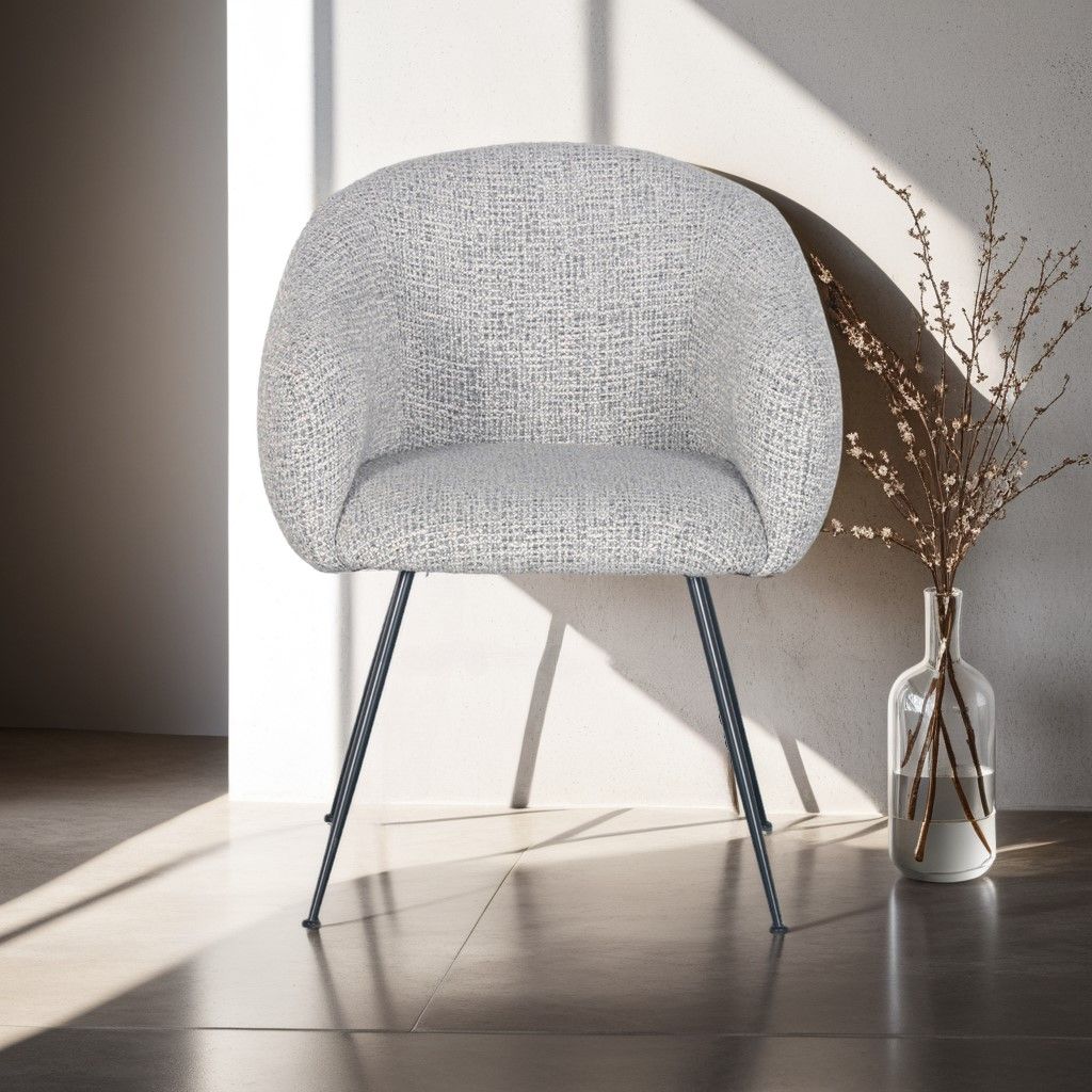 Fauteuil en tissu gris clair VADIM