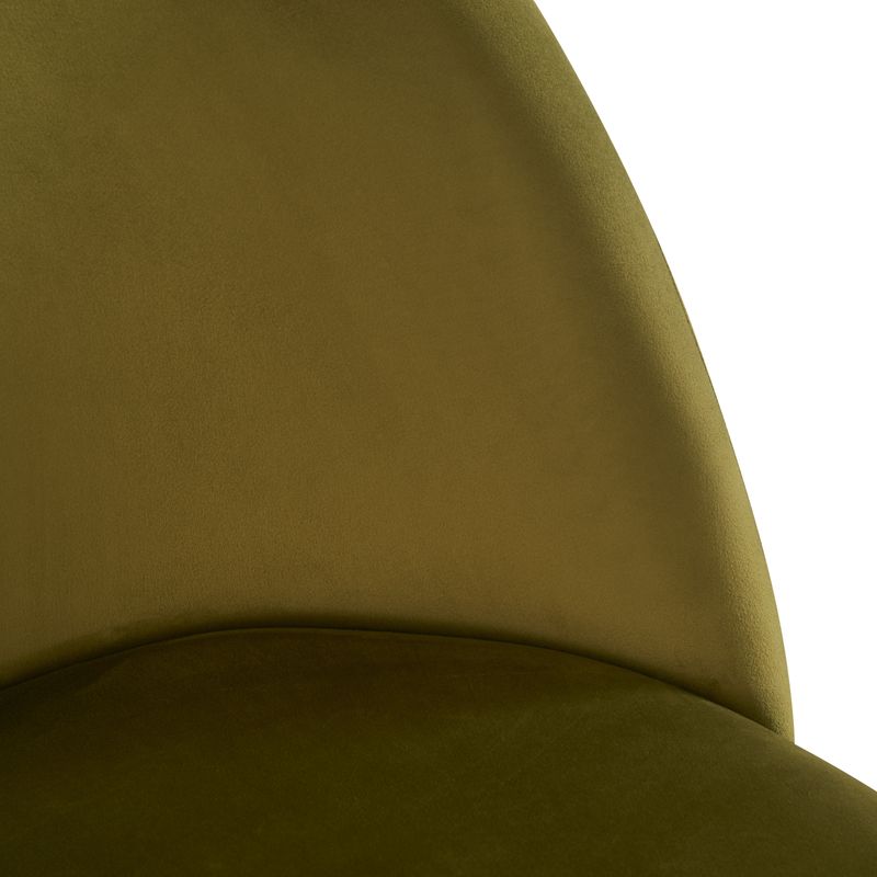 Chaise repas velours vert olive