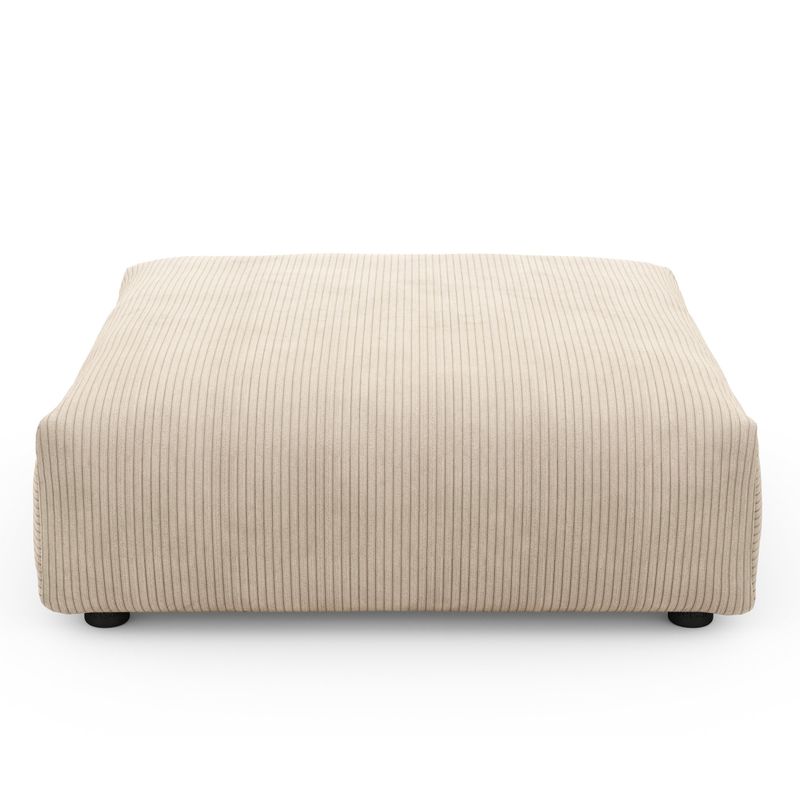Module canapé indoor 105x105cm en velours côtelé sable Vetsak