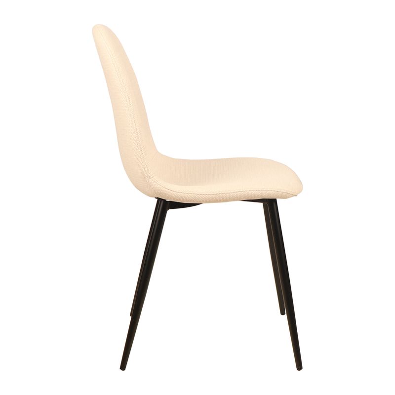 Chaise repas tissu écru
