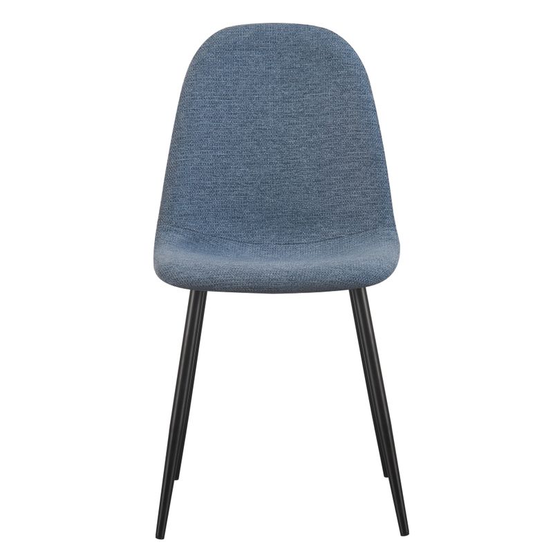 Chaise repas tissu bleu clair