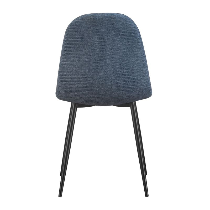 Chaise repas tissu bleu clair