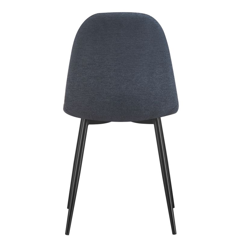 Chaise repas tissu bleu foncé