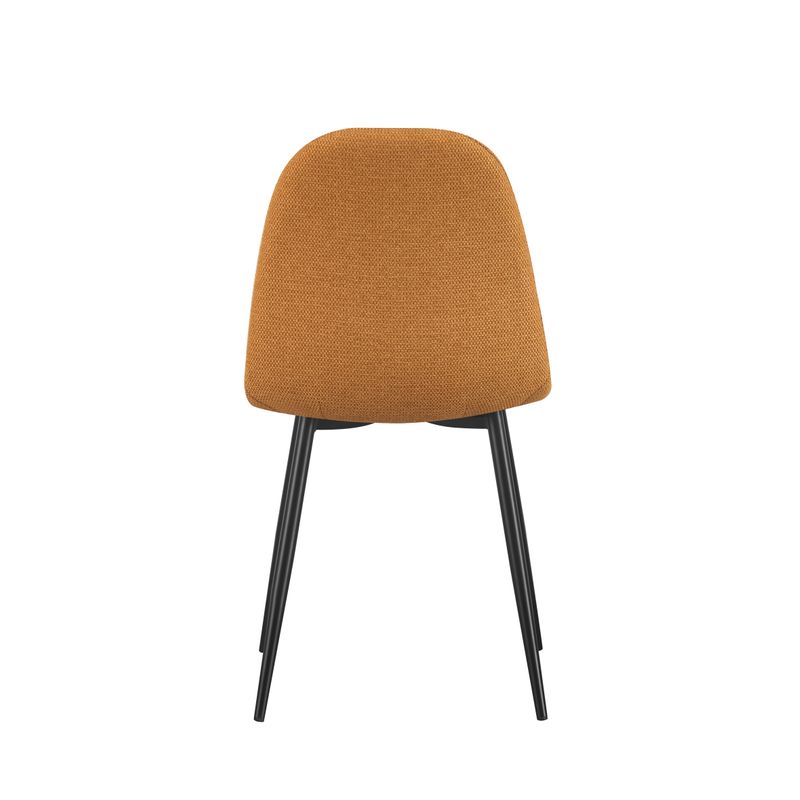 Chaise repas tissu moutarde
