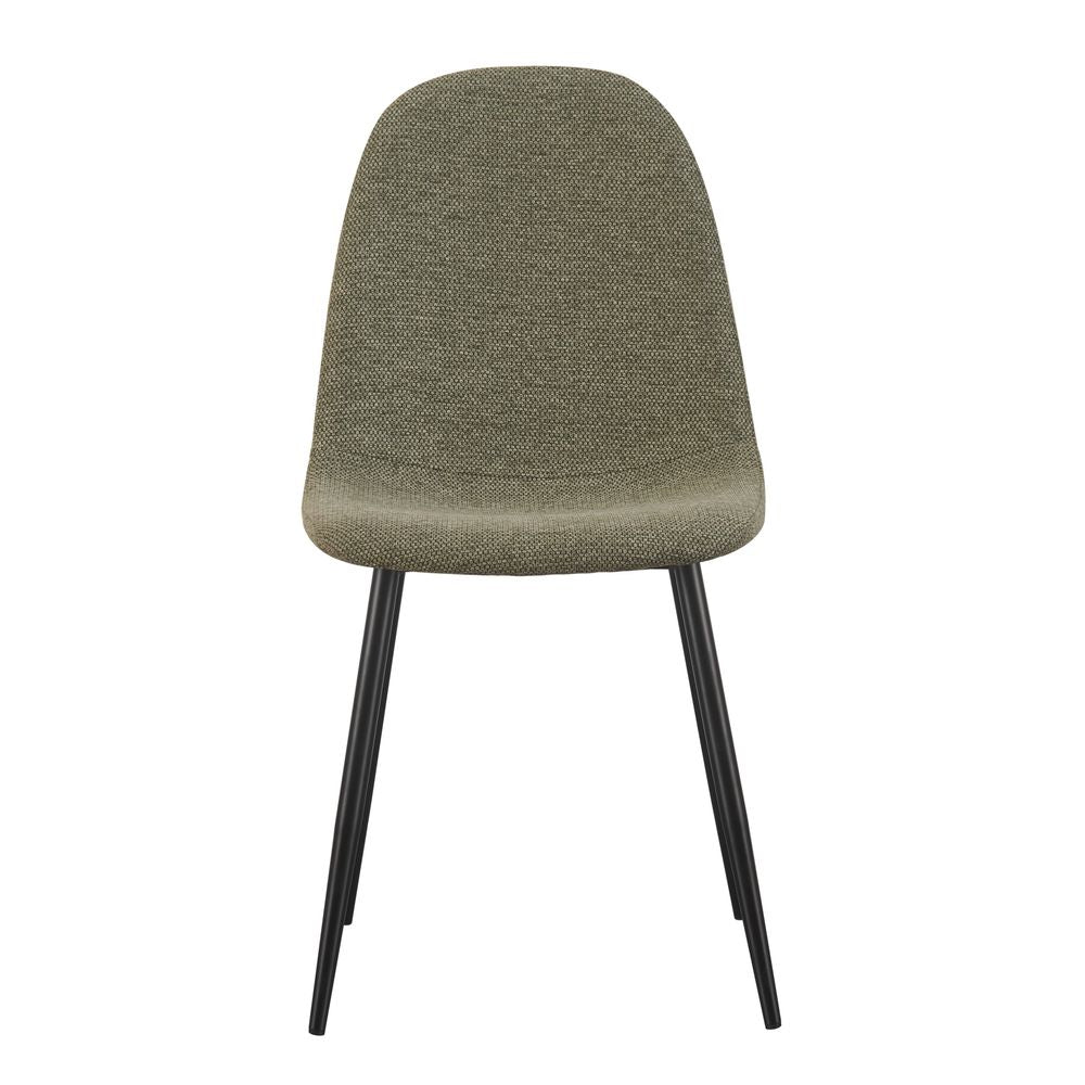 Chaise repas tissu vert foncé