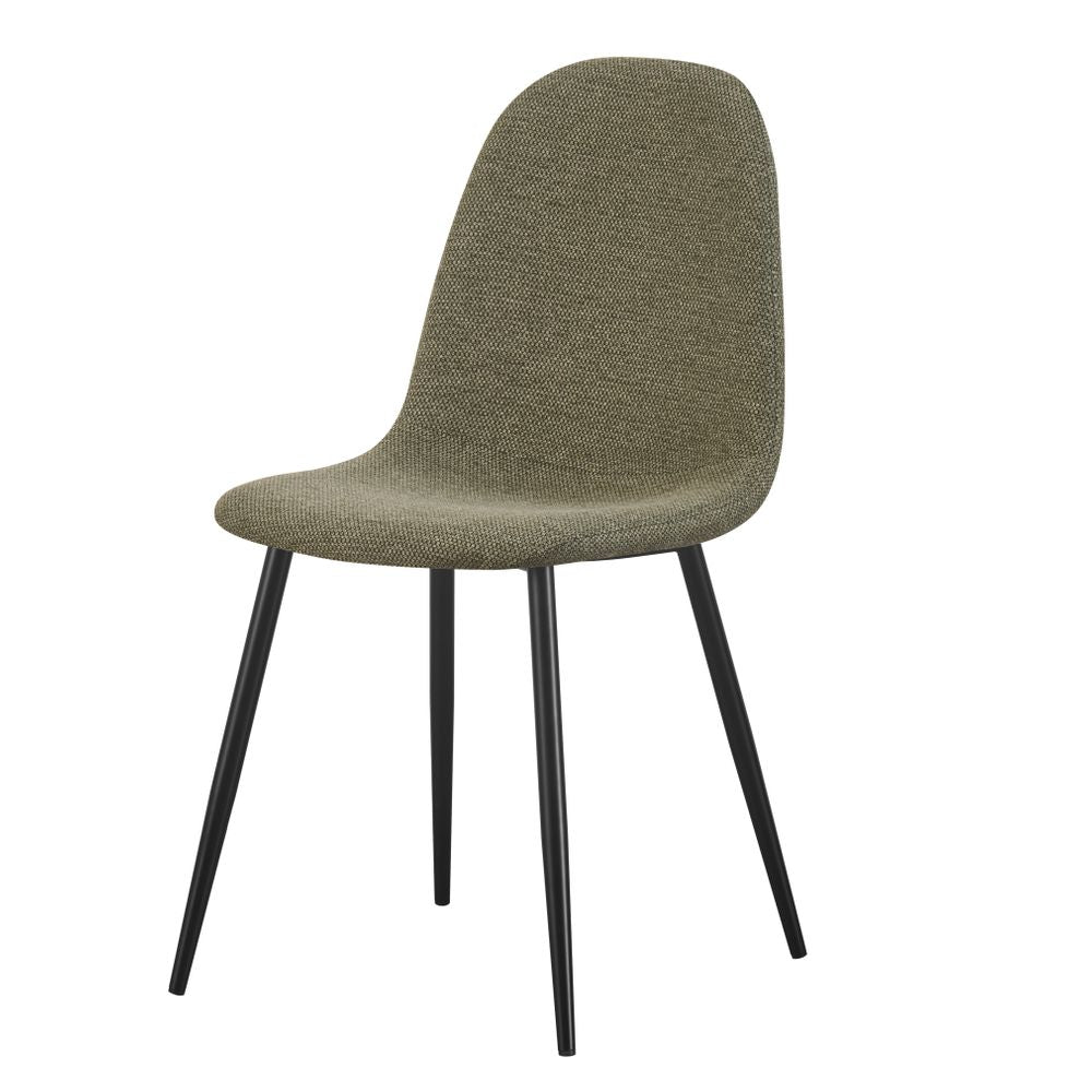 Chaise repas tissu vert foncé