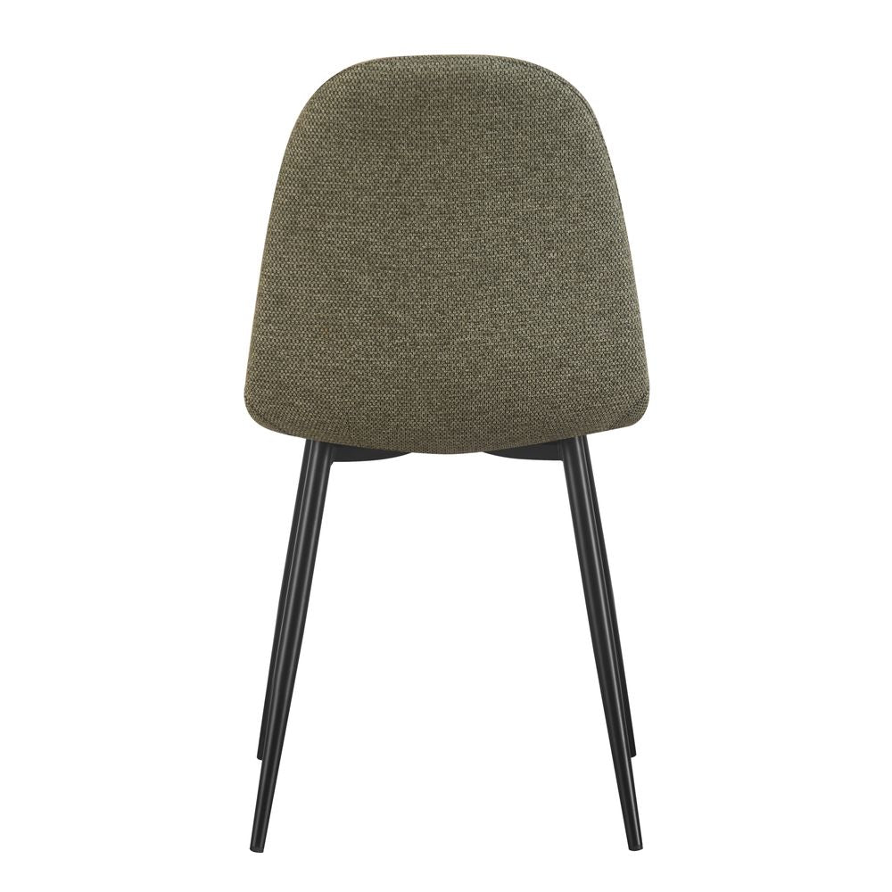 Chaise repas tissu vert foncé