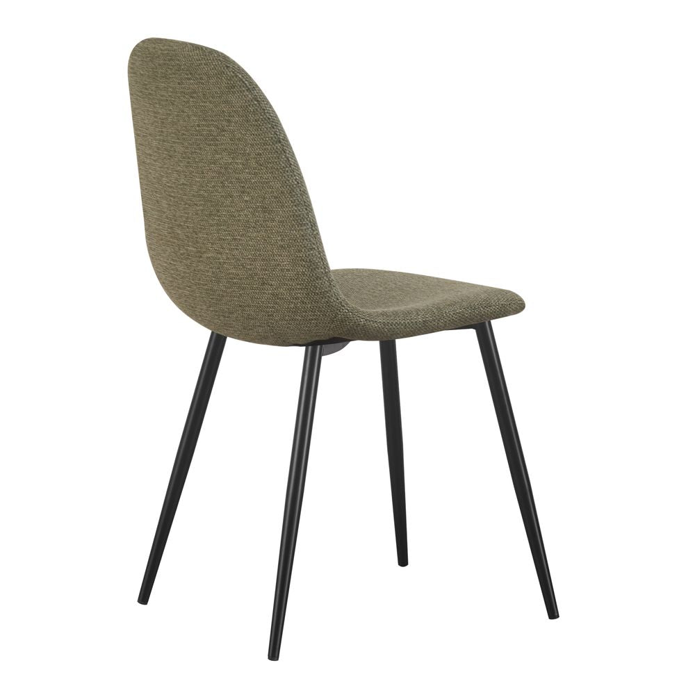 Chaise repas tissu vert foncé