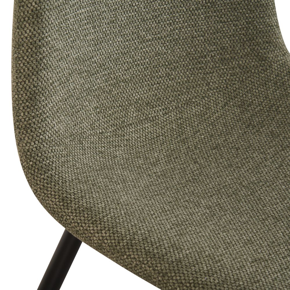 Chaise repas tissu vert foncé