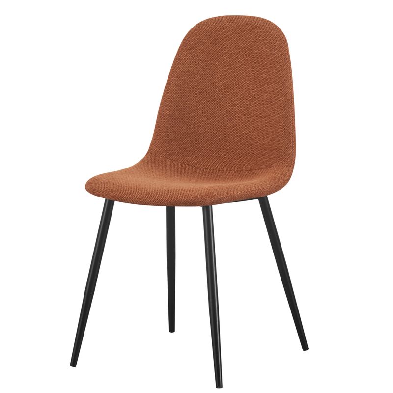 Chaise repas tissu caramel
