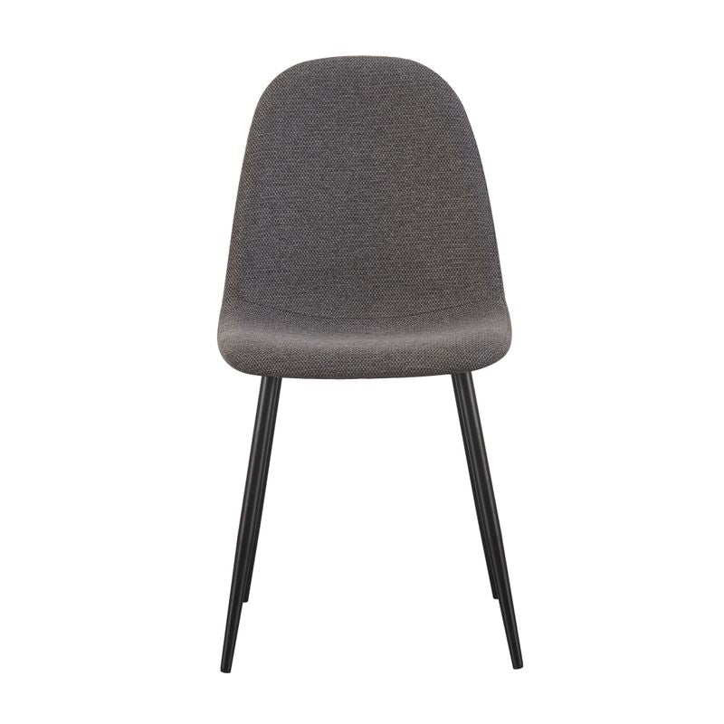 Chaise repas tissu gris anthracite