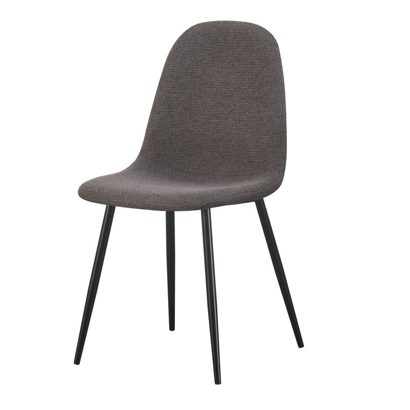 Chaise repas tissu gris anthracite